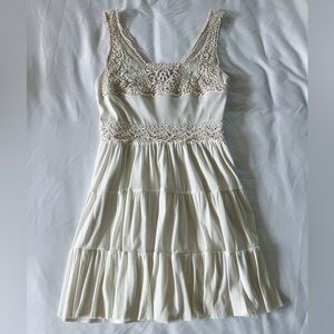 As U Wish White Lace A-Frame Mini Dress Size Small